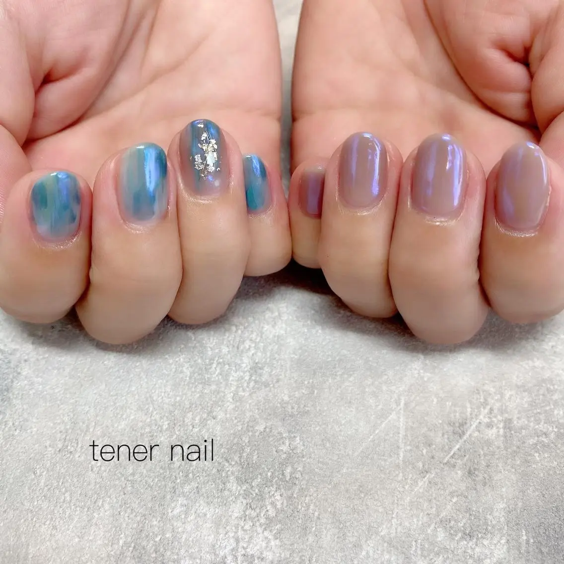 ネイル オーロラネイル ニュアンスネイル テネルネイル tener nailのネイルデザイン