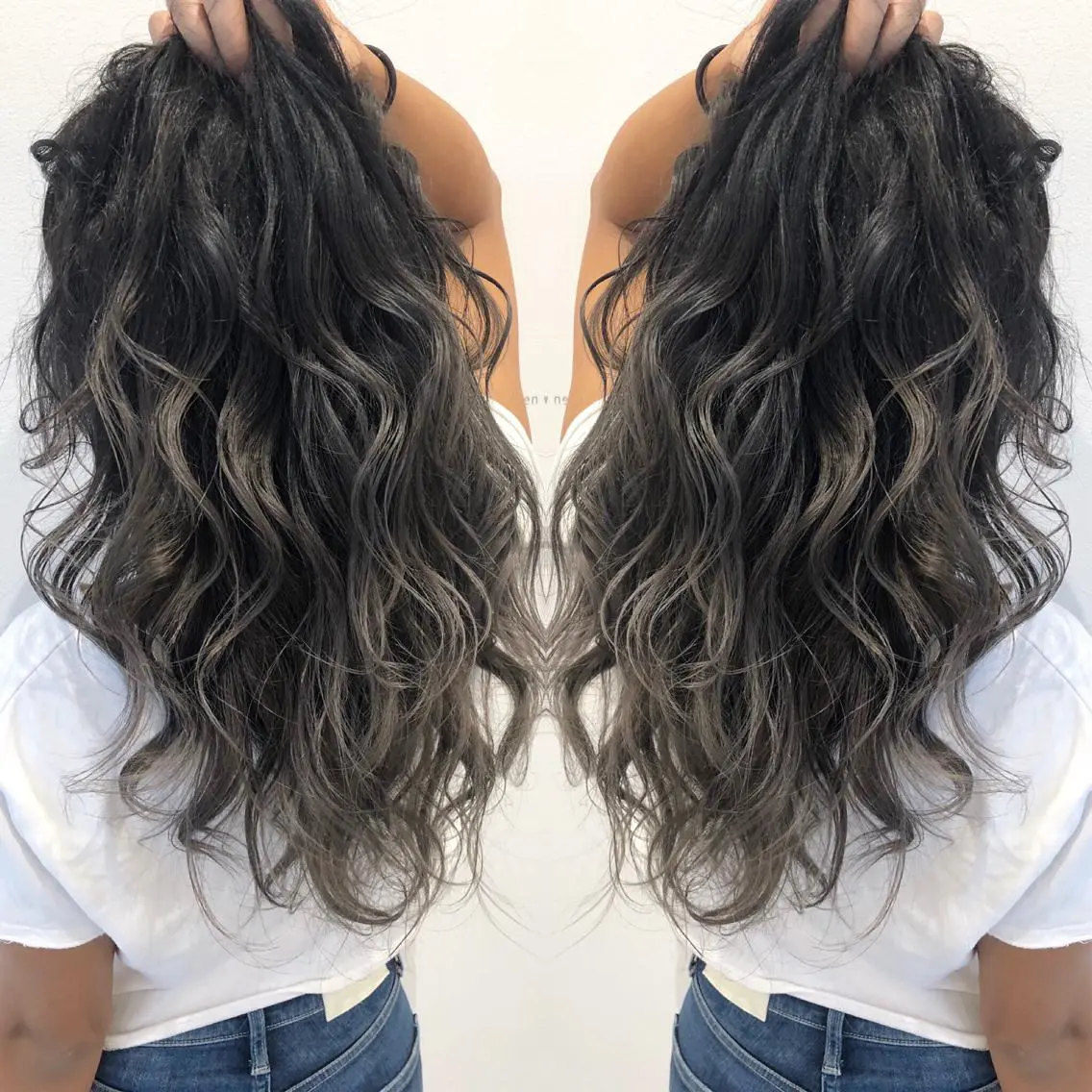 ロング カラー ヘアカラー トリートメント 鍵谷 公宏のヘアスタイル