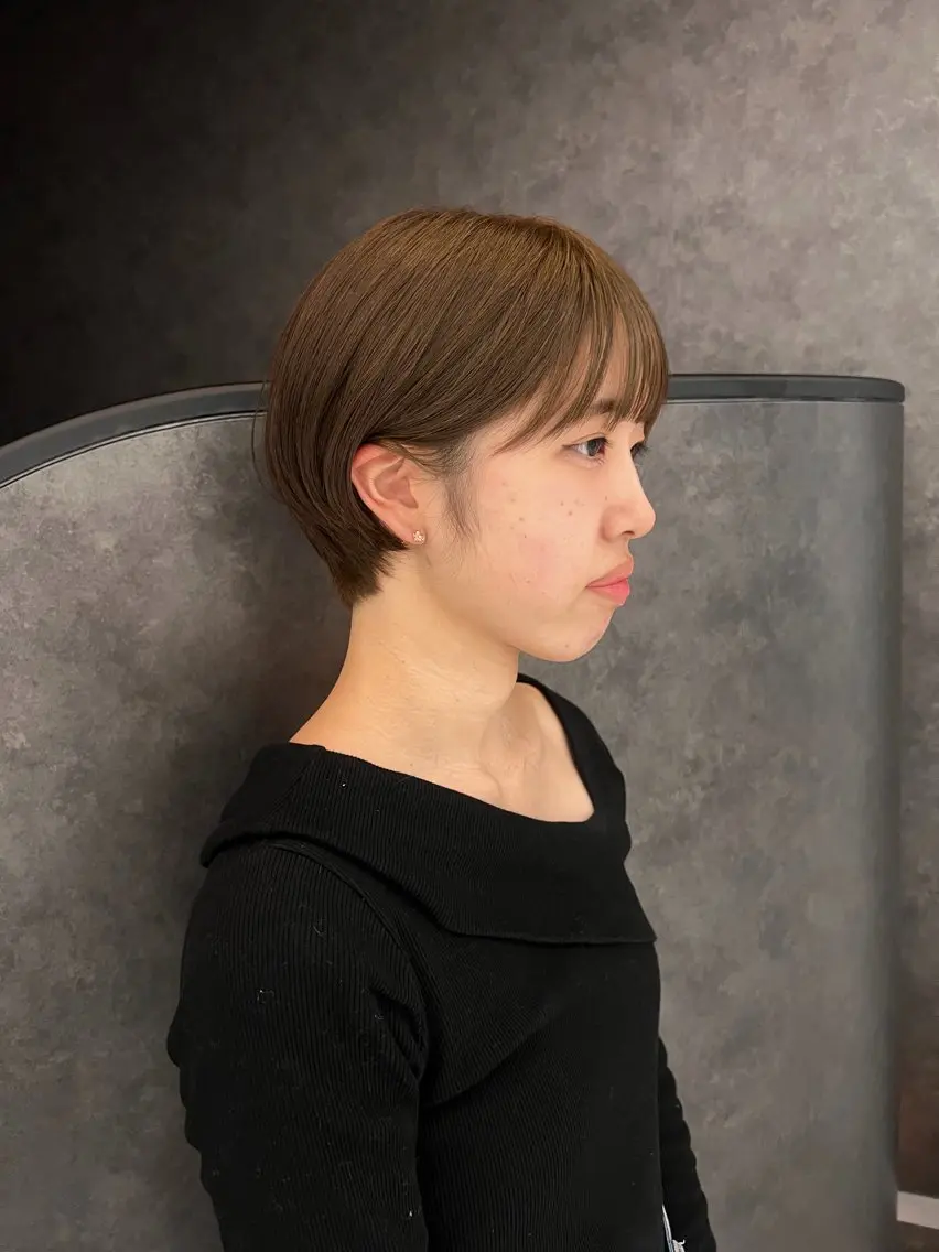ショート 丸みショート ショートヘア カット/パーマ たるみことりのヘアスタイル