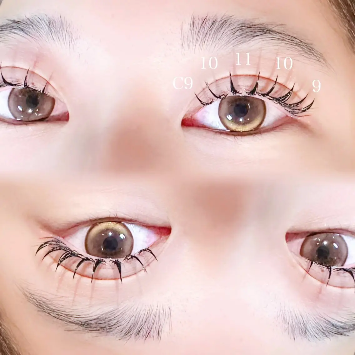 LEDエクステ80本 🫧  [持ち◎染みにくい◎]束感仕上げ(オフあり＋550円)の写真