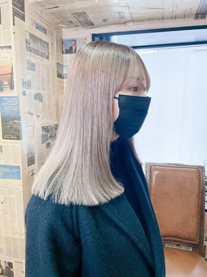ケアブリーチ+カット+メテオカラー+スパ+11種類【髪質改善/白髪染め/静岡】の写真