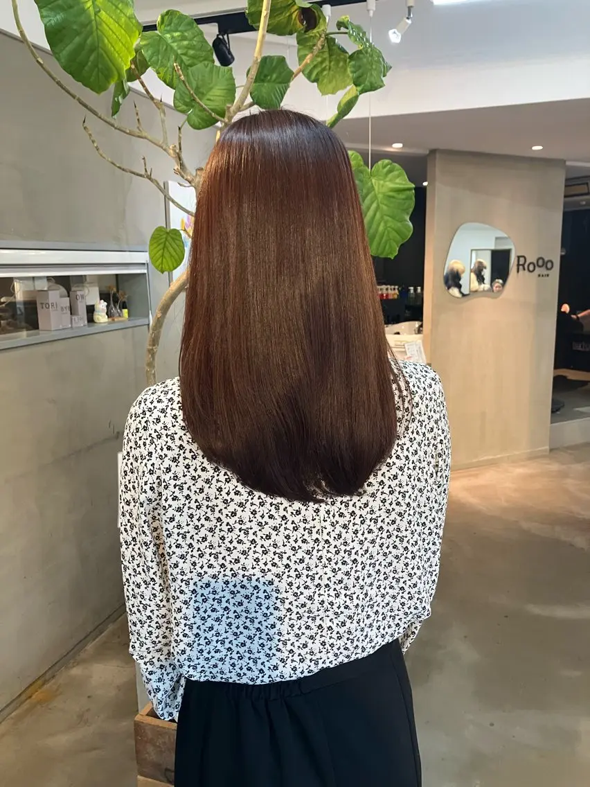 セミロング カラー ベージュカラー ヘアカラー 【ツヤ髪特化】 スズキアキエのヘアスタイル