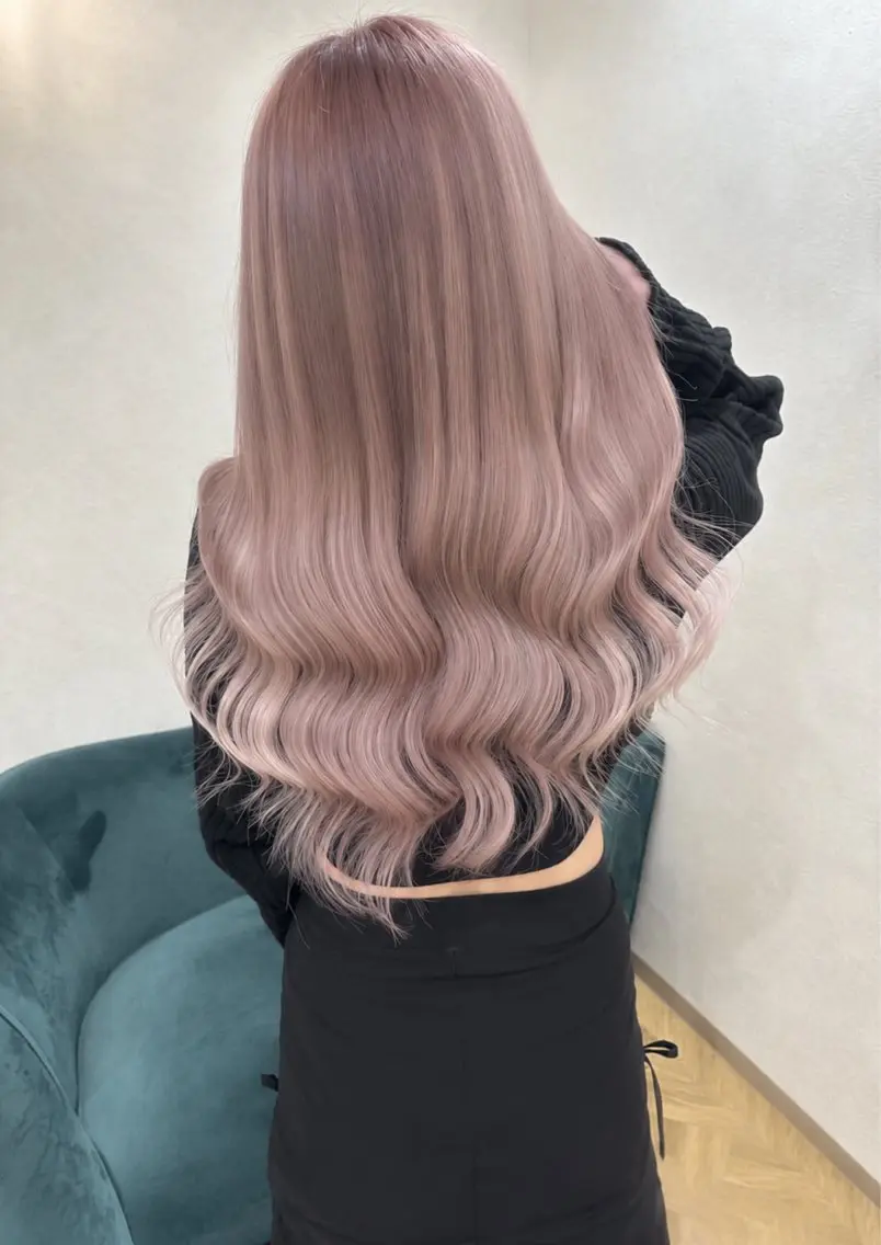 カラー ベージュカラー ブリーチ 透明感カラー ハイトーンカラー ピンクカラー ヘアカラー トリートメント ヘッドスパ Rio /ハイトーン /透明感カラーのヘアスタイル