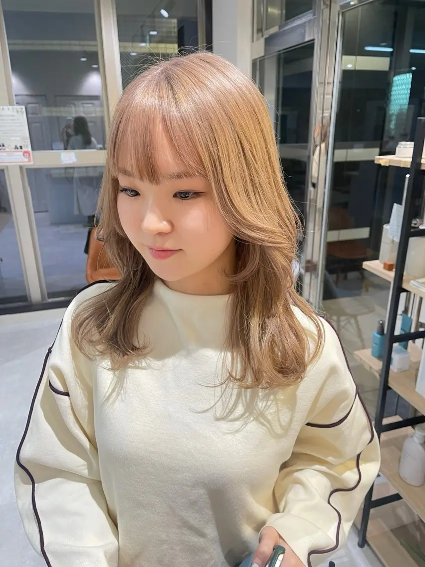 ロング カラー カット ヘアカラー トリートメント * 透明感カラー c h i h o *のヘアスタイル