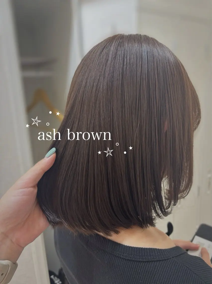 ミディアム 艶カラー/縮毛矯正 asukaのヘアスタイル