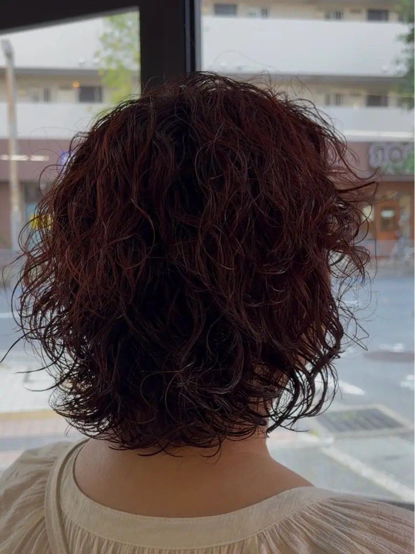 ショート パーマ カット パーマ こころ/カーリー・ パーマデザインのヘアスタイル