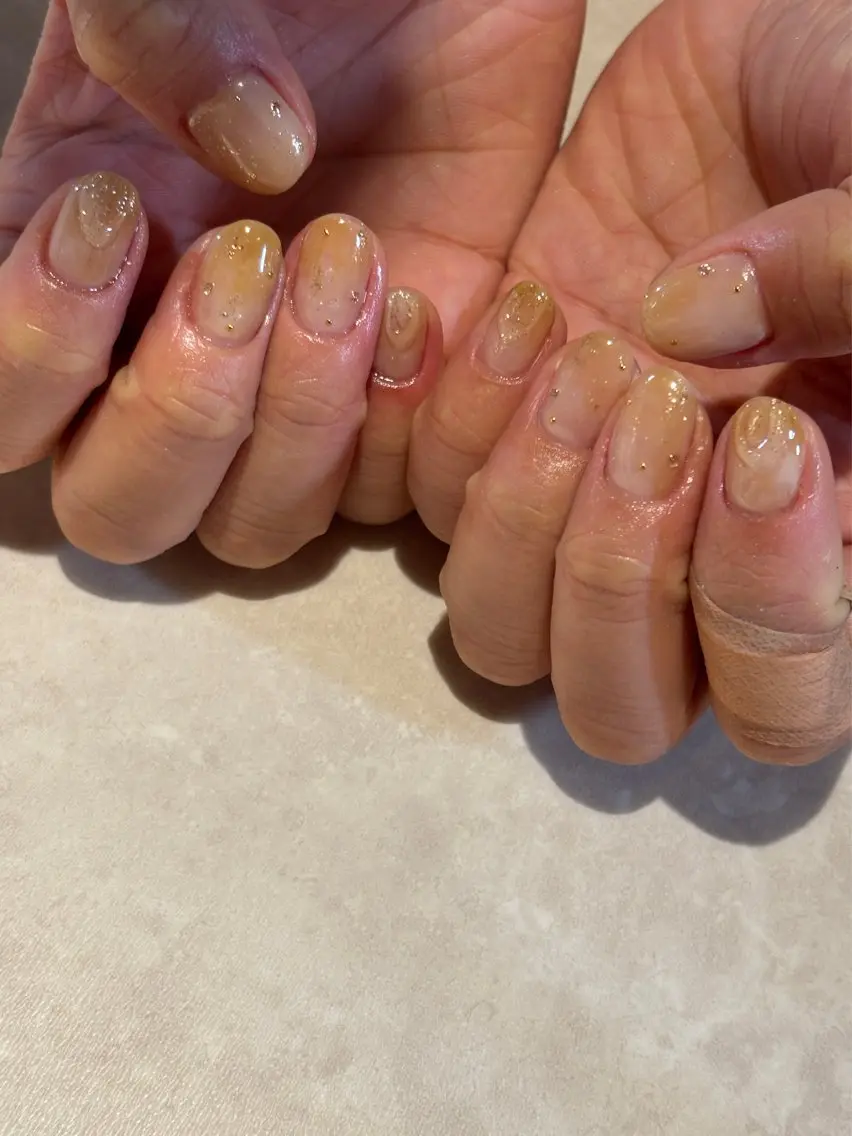 ネイル ニュアンスネイル ハンドネイル モデル募集🍑渋谷 Nanamiのネイルデザイン