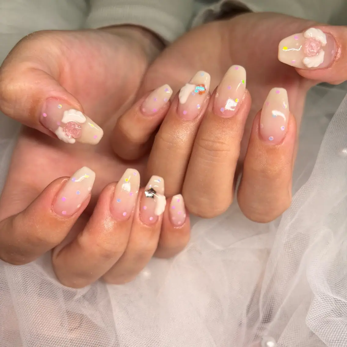 ネイル ハート Jasmine💟 ラテン系お姉さんのネイルデザイン