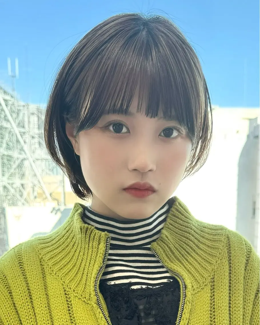 ショート カラー カット ヘアカラー トリートメント 💍新宿ショート 💍岩田莉奈のヘアスタイル