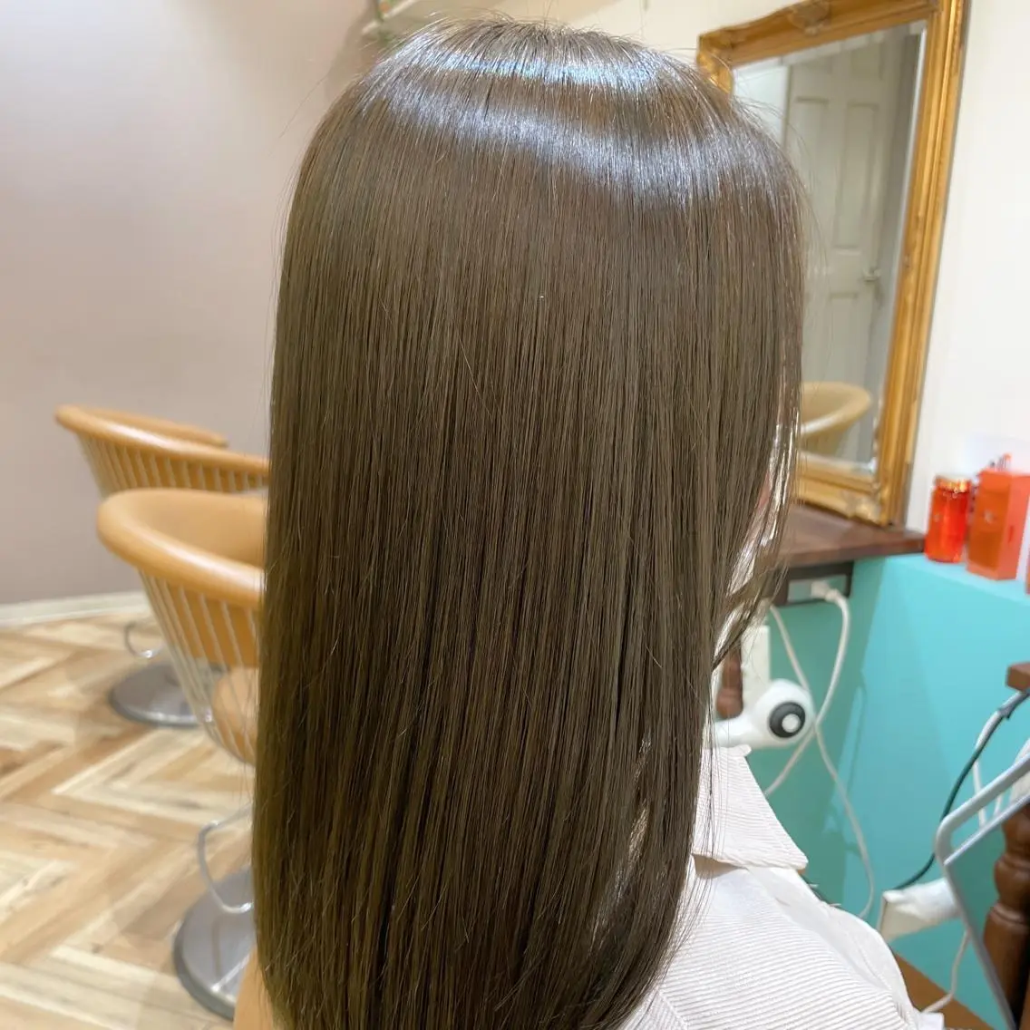 ミディアム カット ヘアカラー 縮毛矯正 トリートメント レイヤー/韓国ヘア 縮毛矯正🫧鈴木颯のヘアスタイル