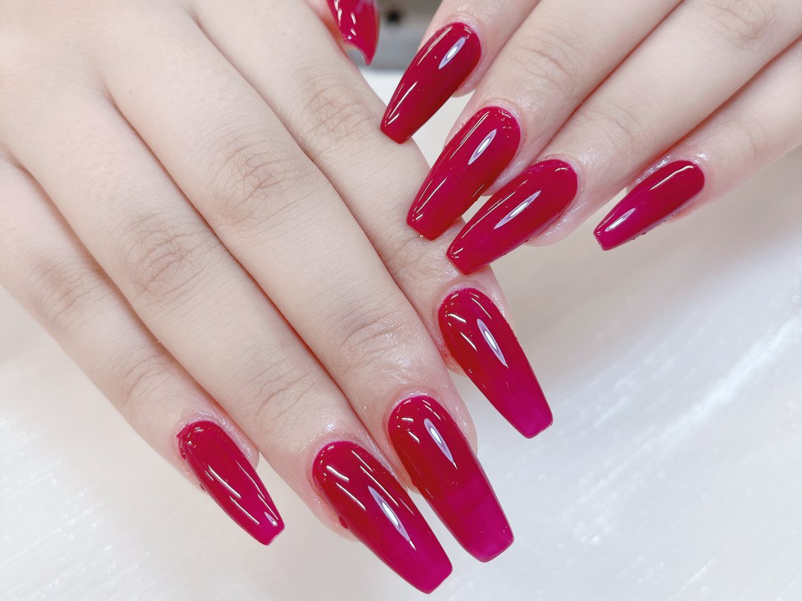 ネイル チークネイル 成人式 フレンチネイル グラデーション 氷ネイル・うるうるネイル ハンドネイル DUO   MI nail salonのネイルデザイン