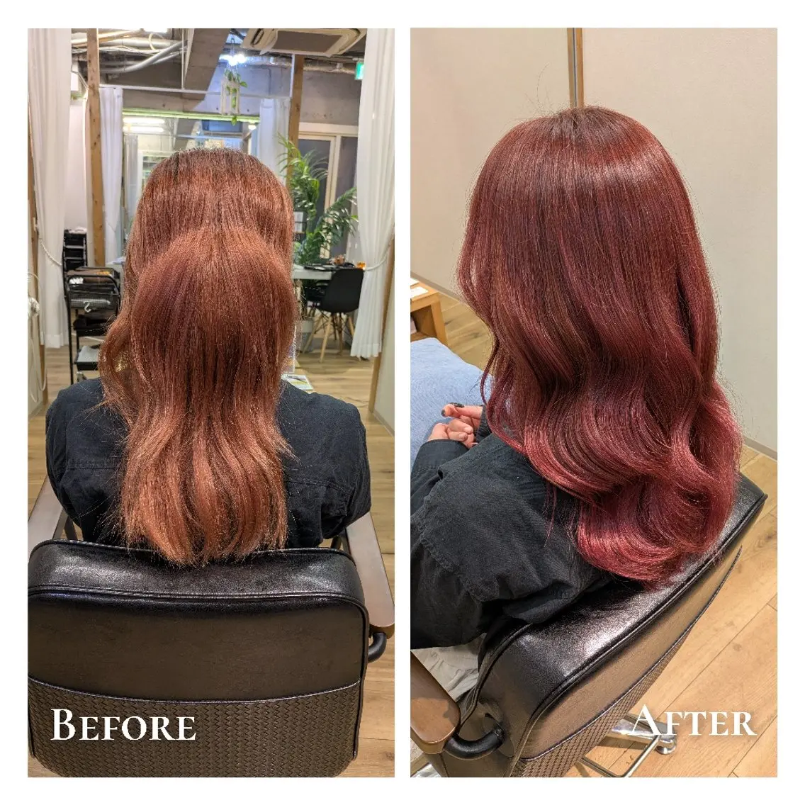 カラー ブリーチ ピンクカラー レッドカラー ヘアカラー トリートメント 有馬 葵のヘアスタイル