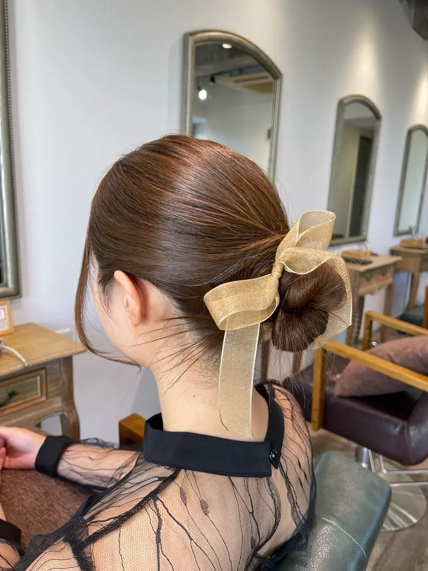 セミロング ヘアアレンジ ヘアセット Felice Erikaのヘアスタイル