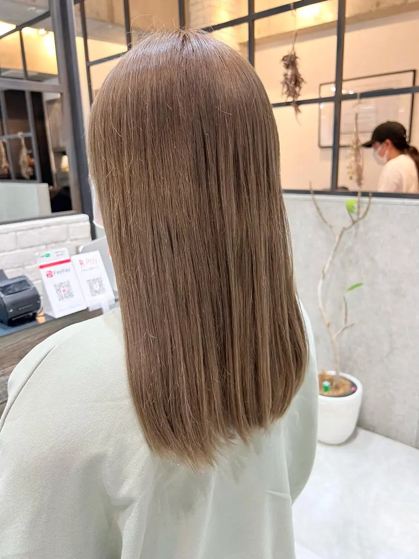 【✨美髪✨】ブリーチ毛にもかけられる酸性ストレート＋5stepトリートメントの写真