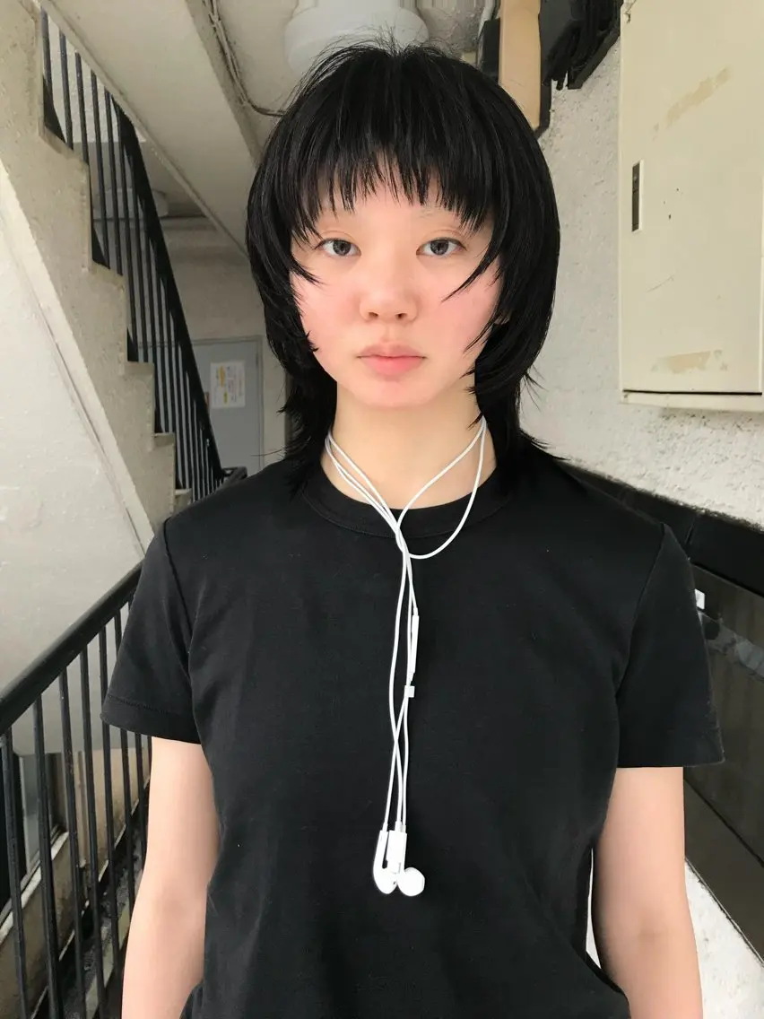 ミディアム カット ヘアカラー レイヤーカット NERO加藤木麻彩のヘアスタイル