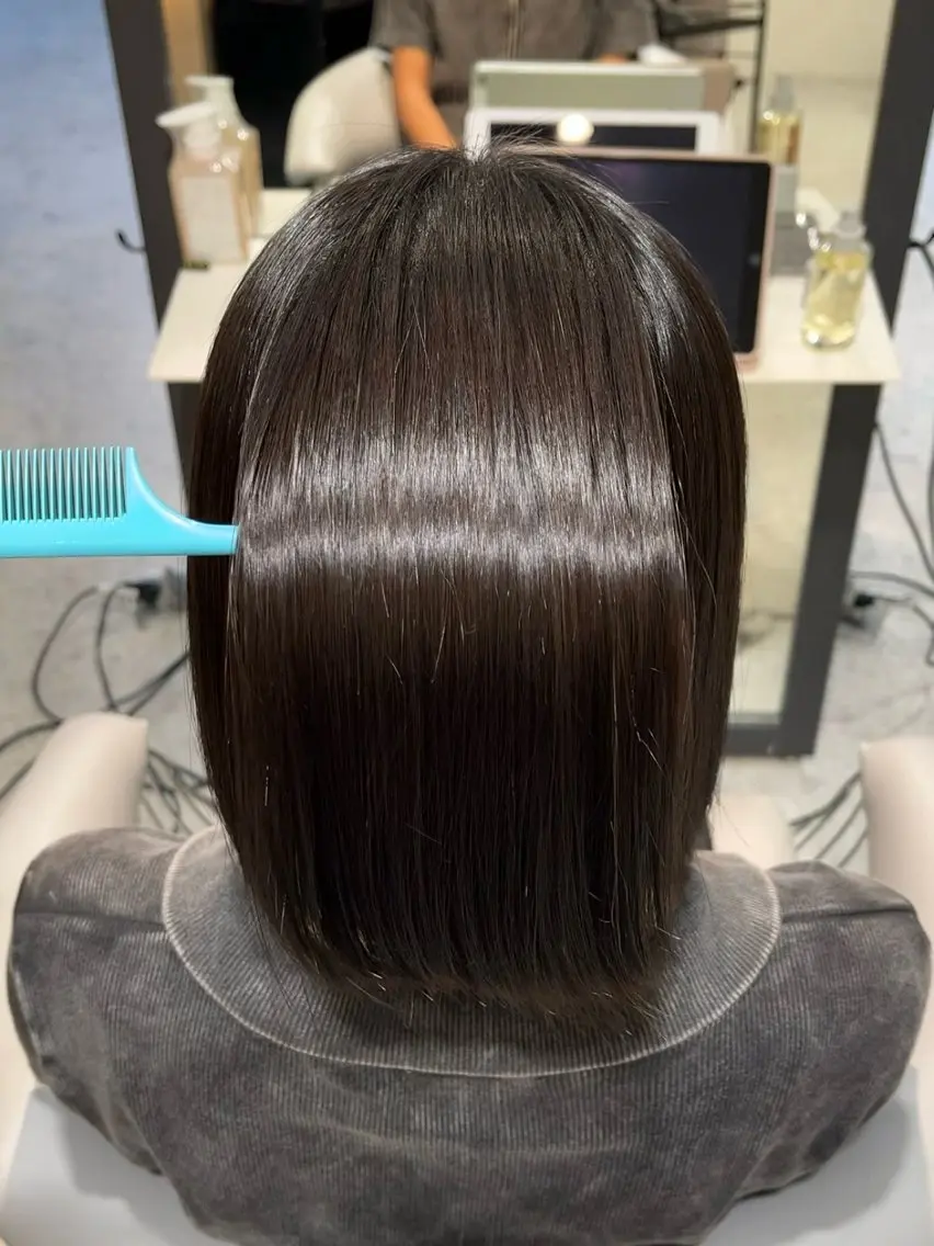 【🌟5月限定クーポン🌟】似合わせカット＋美髪縮毛矯正＋髪質改善クイックトリートメントの写真