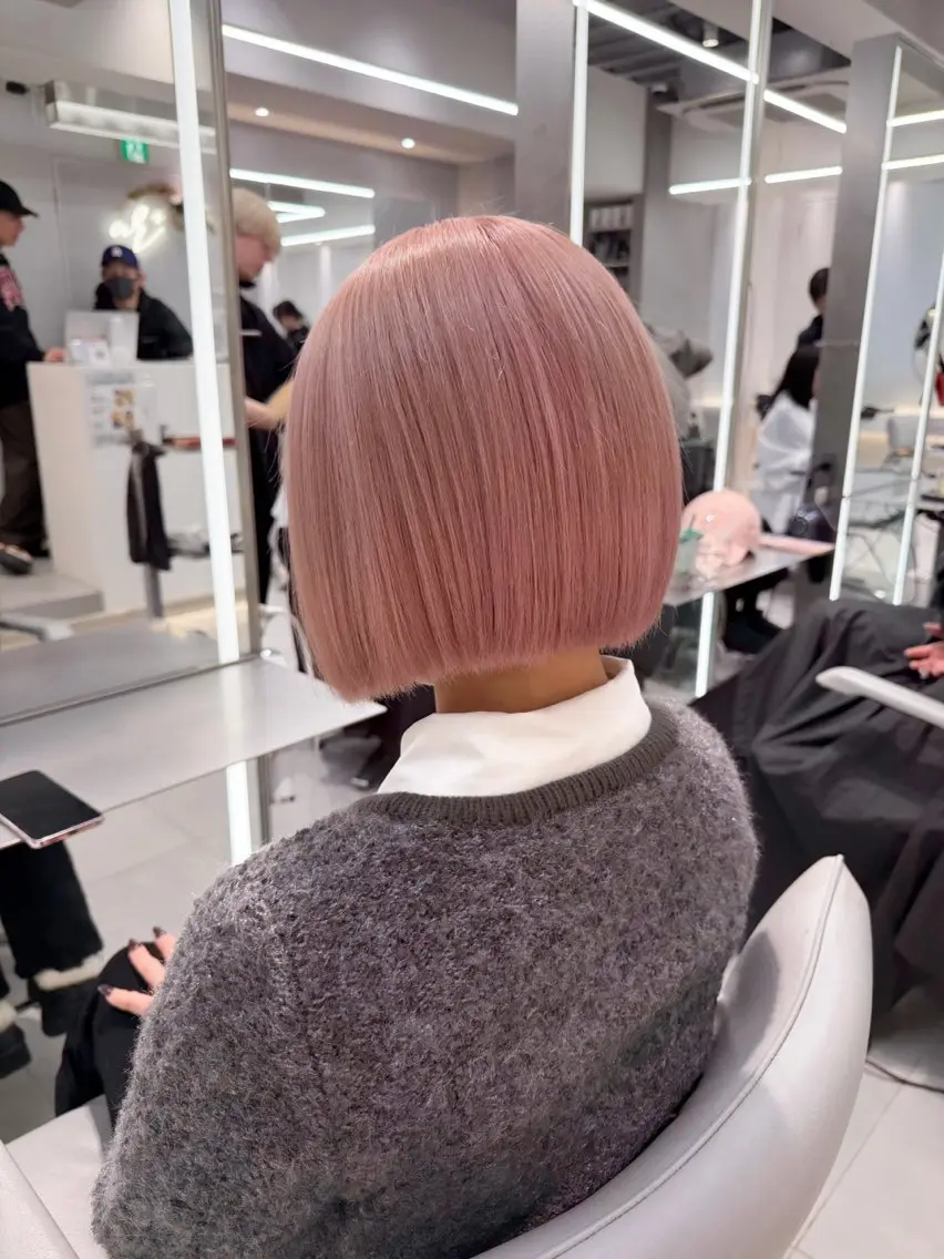 ショート カラー ダブルカラー ピンクカラー ホワイトピンク トリートメント /カラー/NAOKIのヘアスタイル