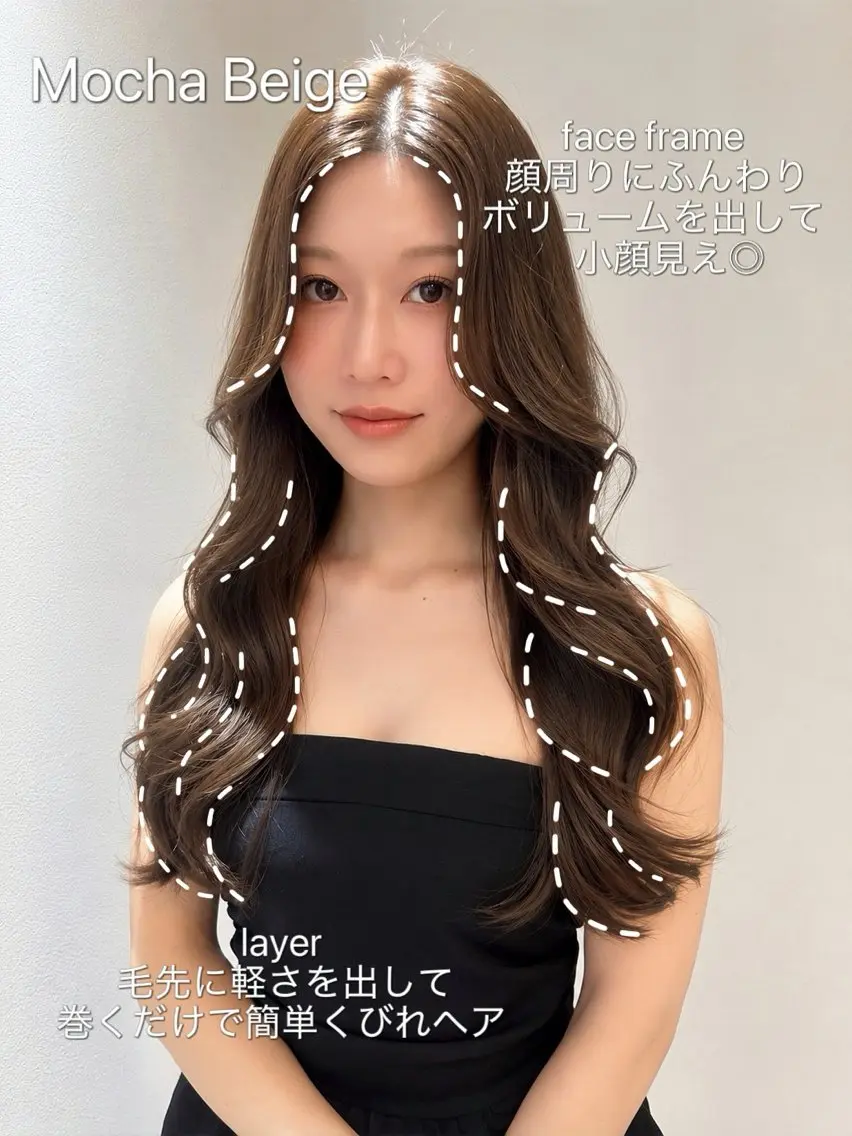 セミロング カット ヘアカラー 縮毛矯正 辻/中韓 トレンド&髪質改善のヘアスタイル