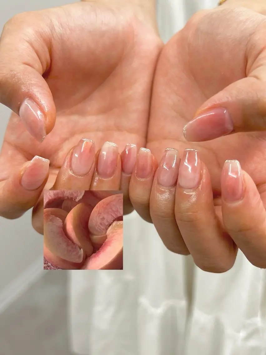 ネイル ジェルネイル マグネットネイル ニュアンスネイル パラジェル ピンク ハンドネイル ハンドケア Bana_ Nailのネイルデザイン