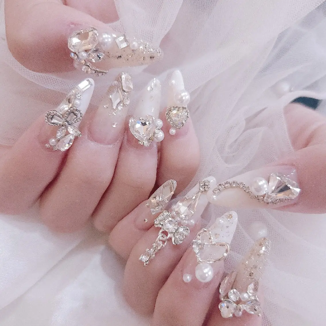 🌨自爪ジェル有料パーツ乗せ放題💙10500円オフ無しの写真