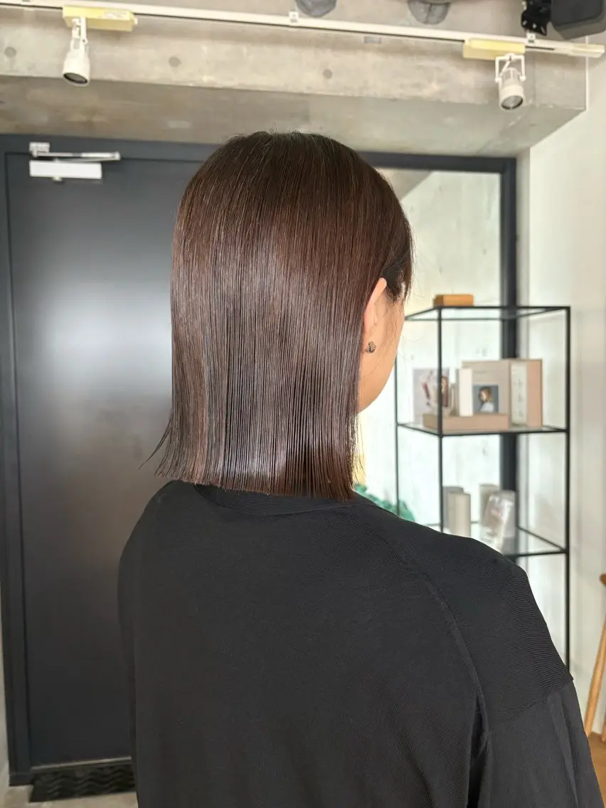ミディアム 切りっぱなしボブ ボブ Nene /似合わせcolorのヘアスタイル