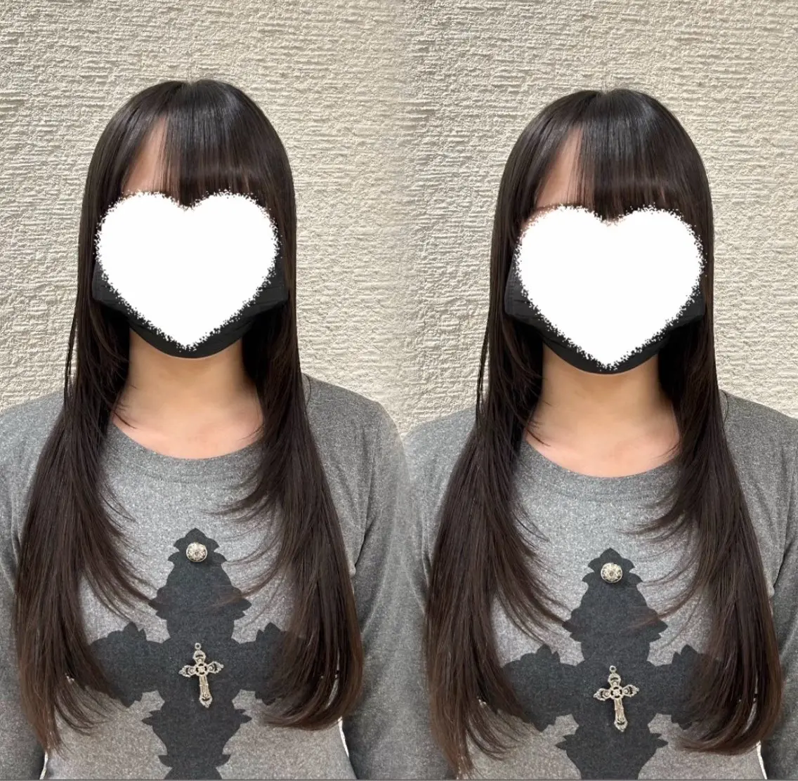 ロング カット トリートメント ヘアセット ベージュ/つや髪/ レイヤー／ゆいなのヘアスタイル