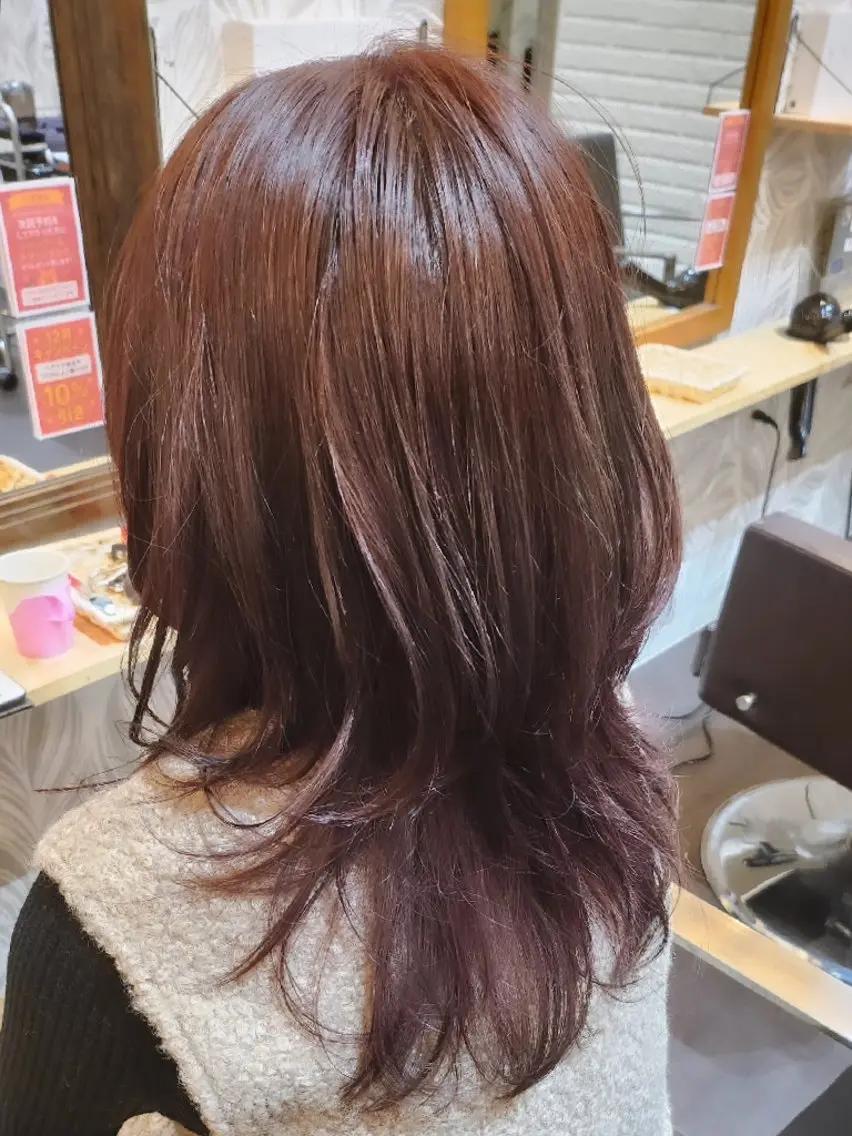 セミロング レイヤーカット カット ヘアカラー トリートメント KamiBito✂ タケタニのヘアスタイル