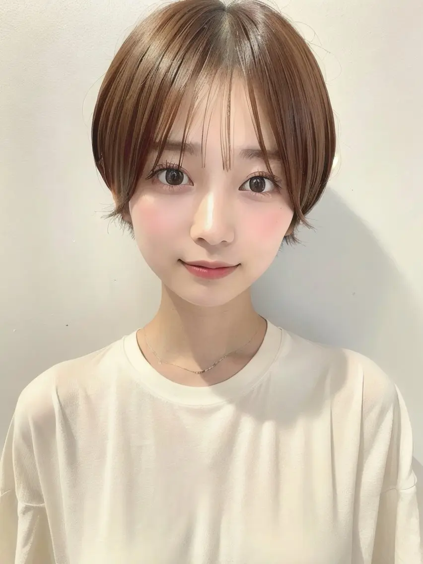 ショート ハイライト 髪質改善 韓国風ヘア レイヤーカット ショートヘア 髪質改善/レイヤー/ ショート/koshiのヘアスタイル