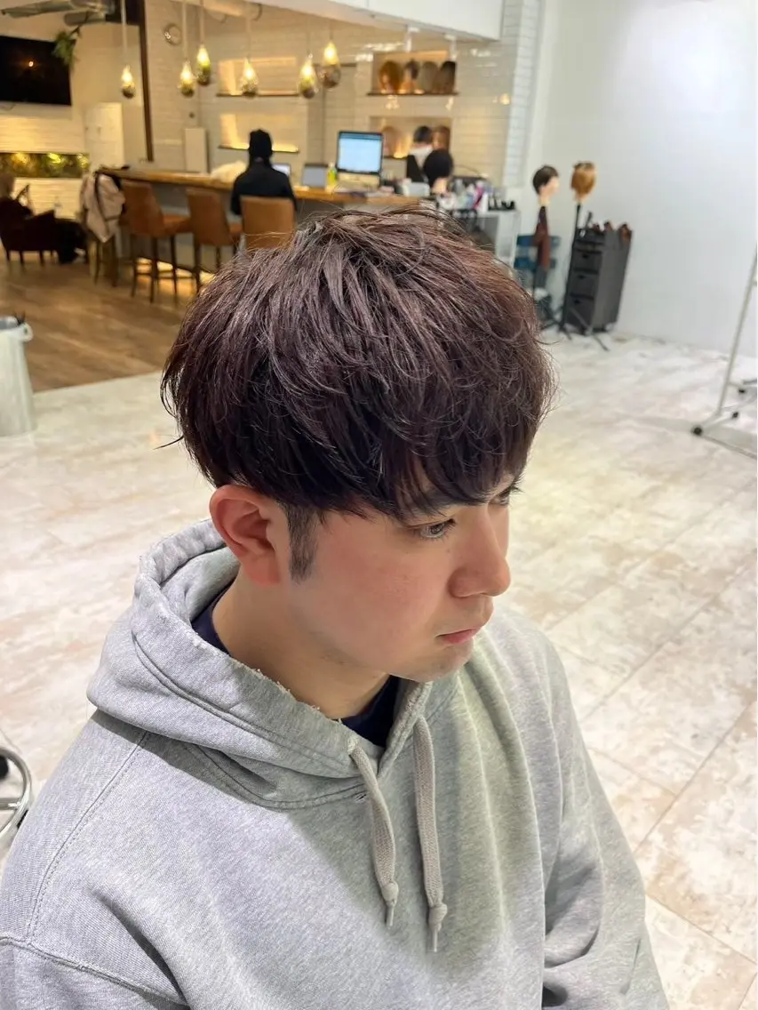 メンズ 透明感カラー🫧 ミクのヘアスタイル