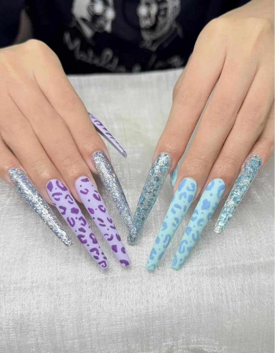 ネイル 長さ出し グラデーション キラキラネイル マグネットネイル ニュアンスネイル Lee Nails チップ長さだし専門店のネイルデザイン