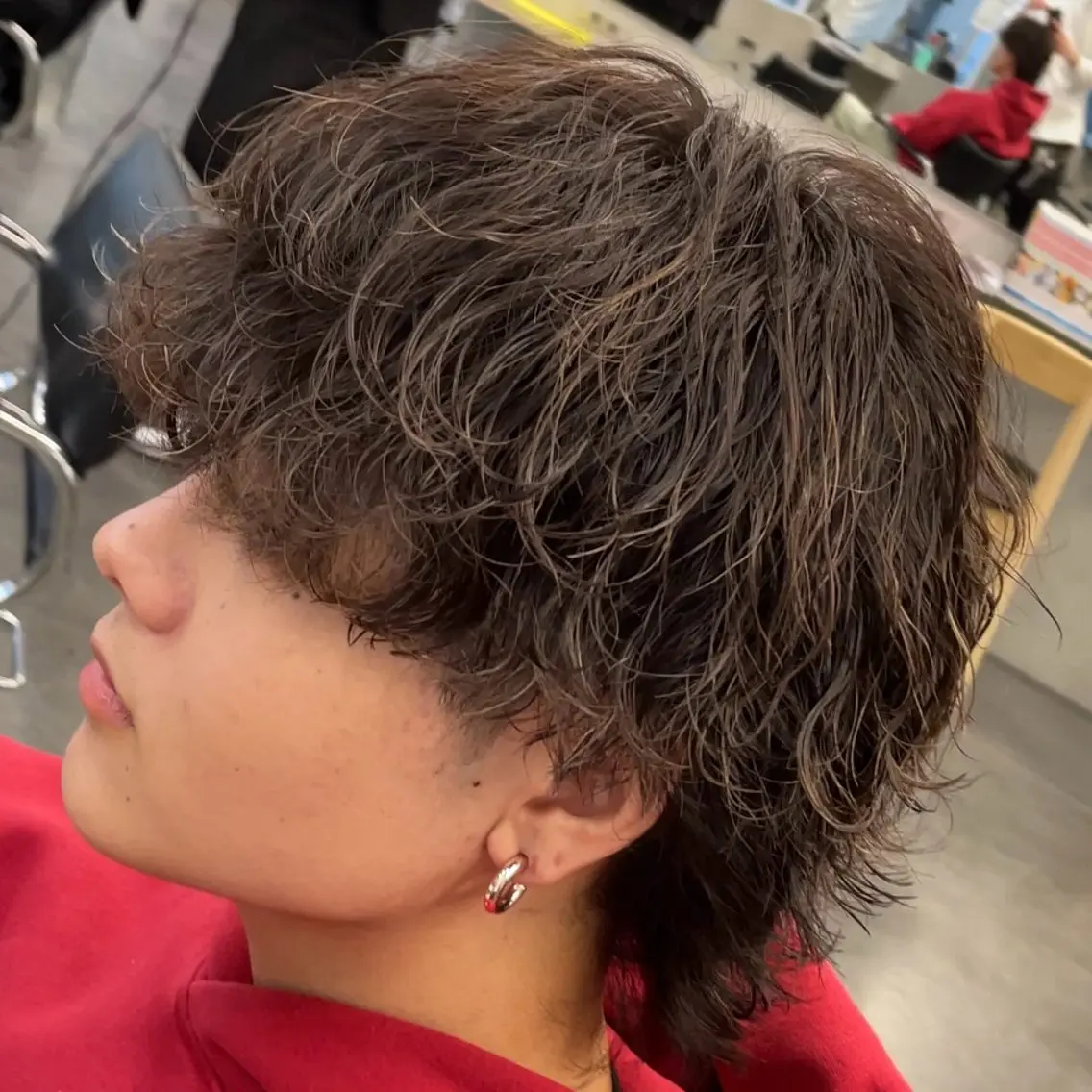 セミロング パーマ ヘアアレンジ メンズ fifth 石川 凪のヘアスタイル