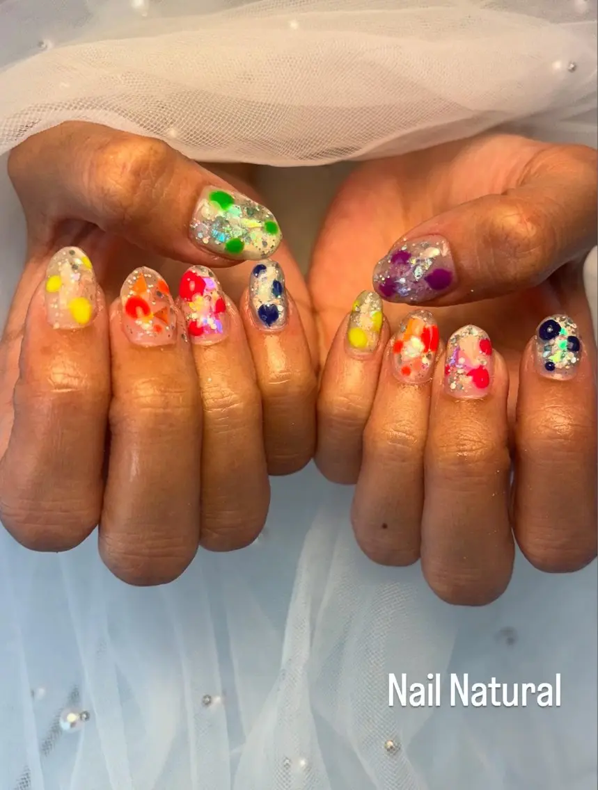 ネイル フラッシュネイル フットネイル フレンチネイル ジェルネイル ガラスフレンチ ハンドネイル Nail salon Natulalのネイルデザイン
