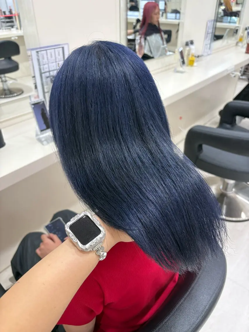 ミディアム カラー ヘアアレンジ ヘアカラー 💟RINNA 艶カラー💟のヘアスタイル