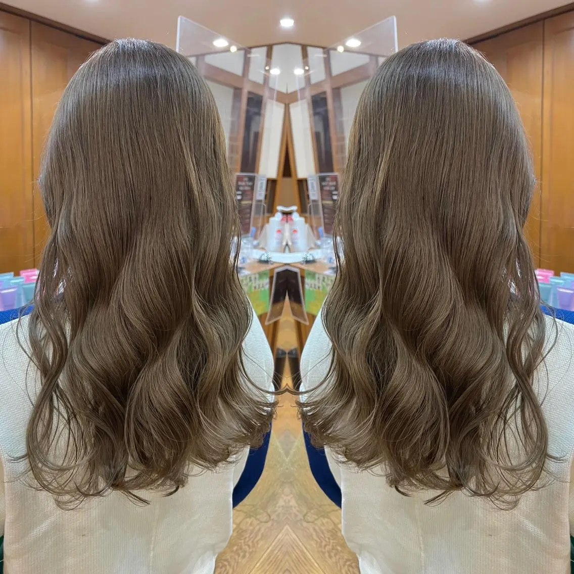 ミディアム カラー パーマ Artist 藤﨑紘成のヘアスタイル