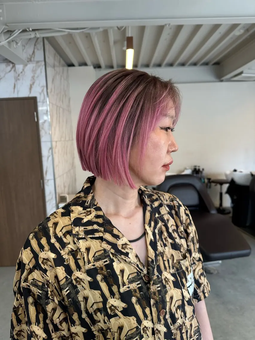 ショート カラー カット ヘアカラー トリートメント ハイトーン×似合わせ 🌱中川慎之介のヘアスタイル