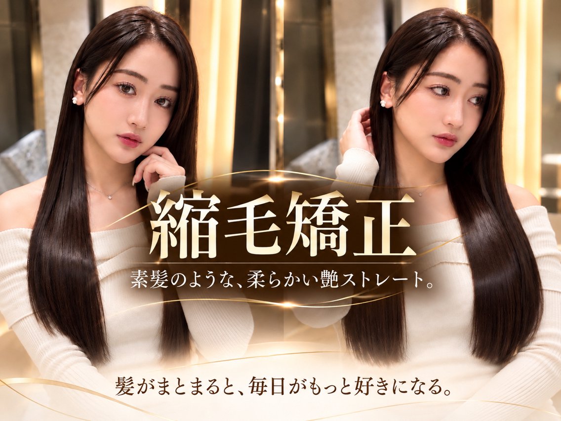 ロング カット 縮毛矯正 トリートメント REIYA 縮毛矯正 透明感カラーのヘアスタイル