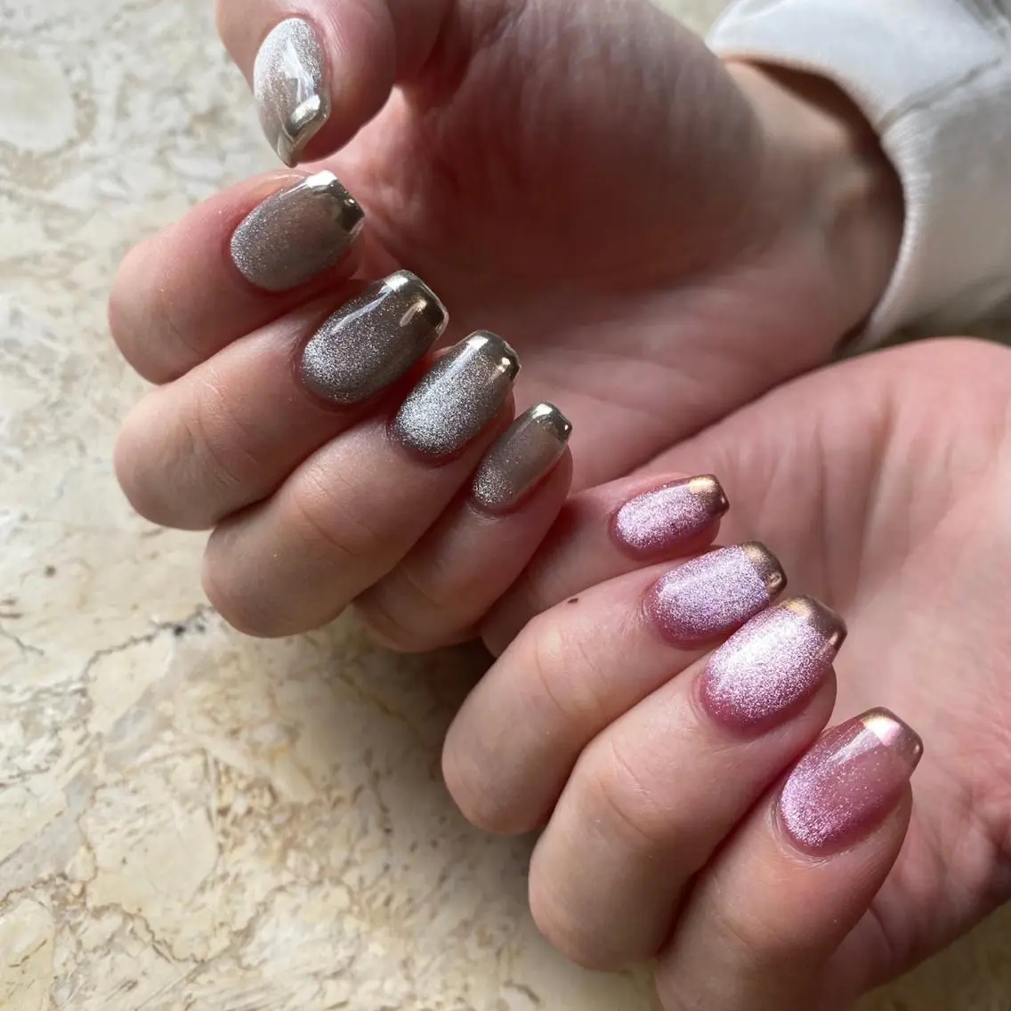 ネイル フレンチネイル マグネットネイル ミラーネイル ハンドネイル フットネイル nail salon mieux(ミュー)のマツエク・マツパデザイン