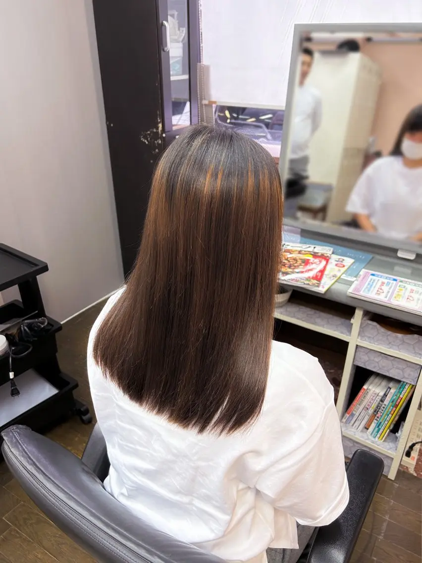 セミロング 甲斐綾香 /髪質改善/縮毛矯正のヘアスタイル