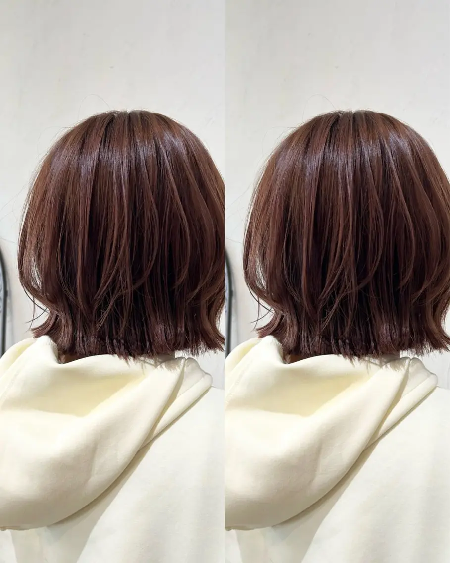 ミディアム ボブ 髪質改善 縮毛矯正 トリートメント 酸熱トリートメント カット ヘアカラー 【SET-UP】高橋 海輝のヘアスタイル