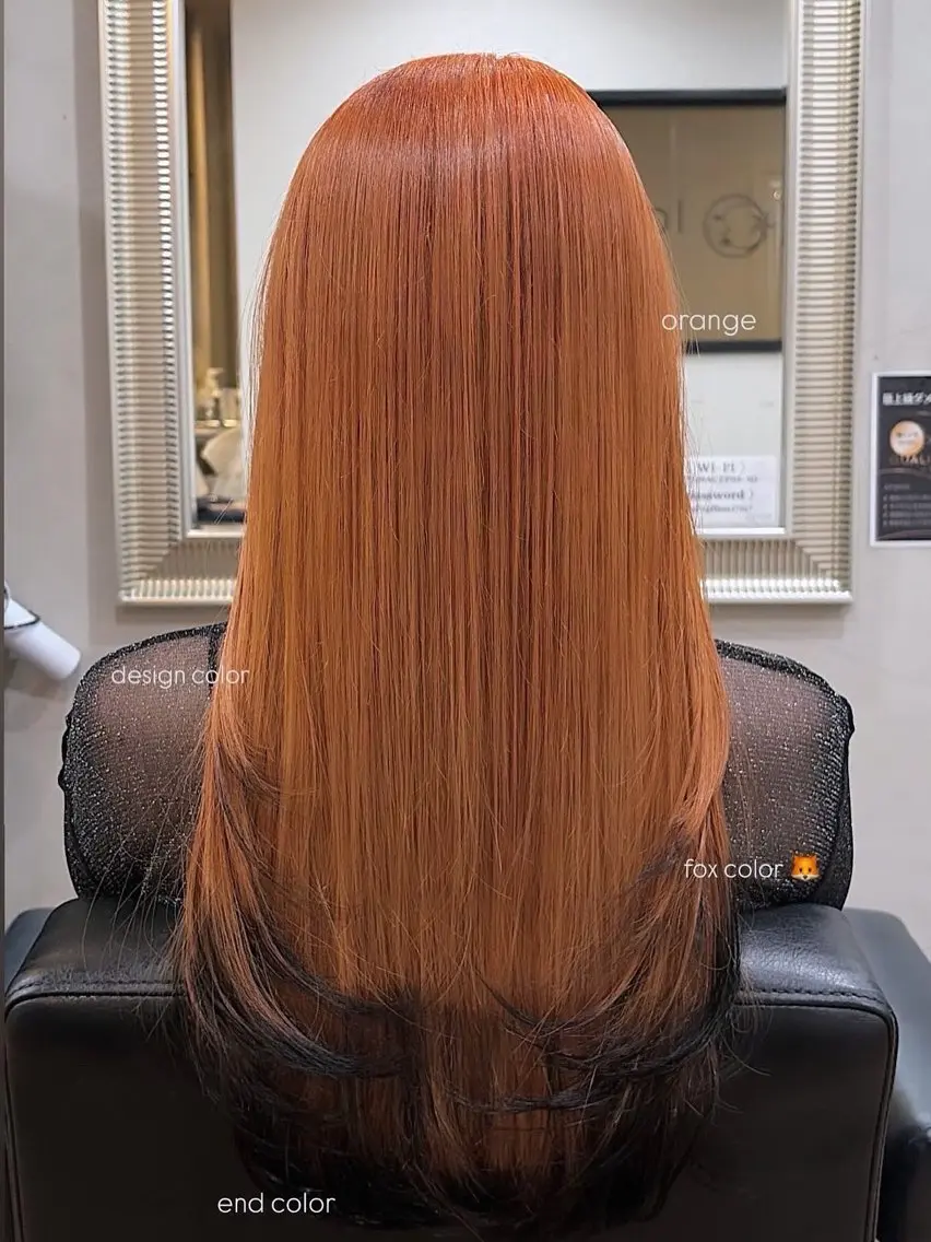 ロング カラー 狐カラー ヘアカラー トリートメント 🌞SoL🌞竹原 沙希のヘアスタイル