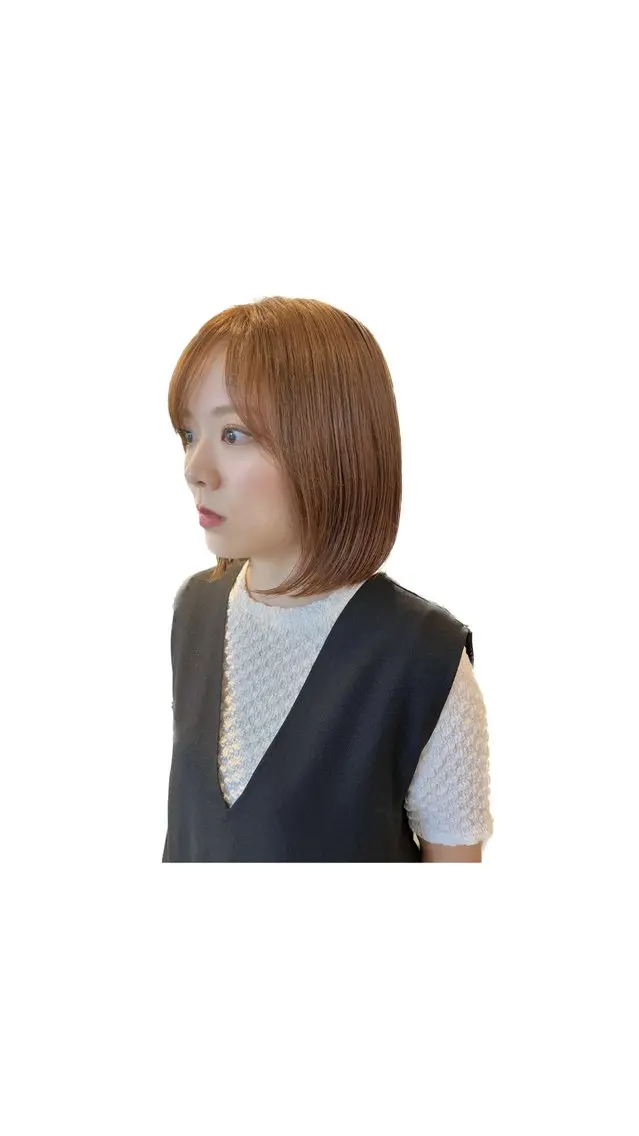 ミディアム カラー ピンクカラー ボブ カット ヘアカラー トリートメント ナチュラル＆ラフヘア 松尾 凌のヘアスタイル