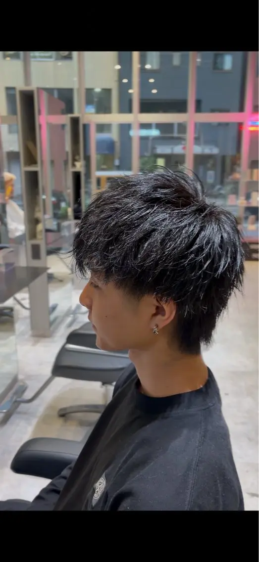 ショート メンズ ヘアカラー 都築 颯太のヘアスタイル