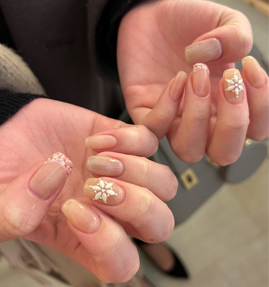 ネイル 持ち込み オフィスネイル シンプルネイル ツイードネイル ハンドネイル ree nailのネイルデザイン