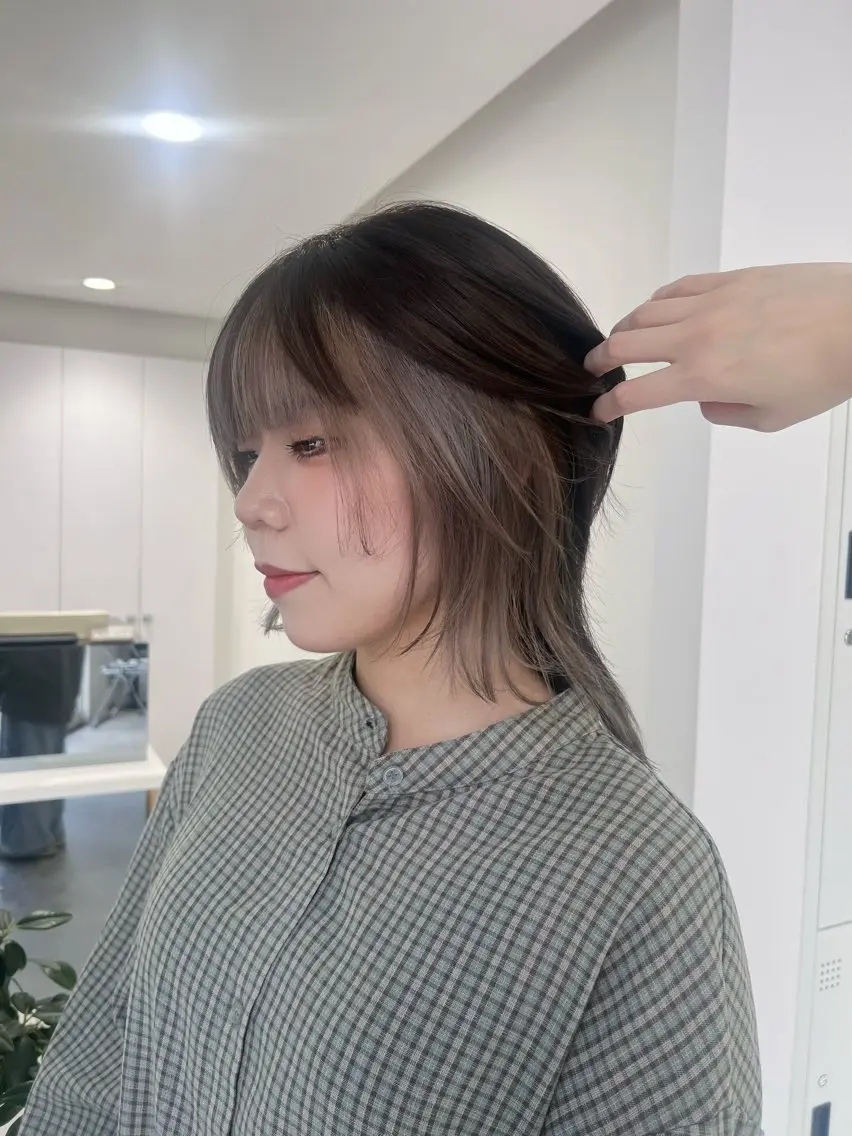 ミディアム カラー ヘアカラー トリートメント ヘッドスパ ヘアセット 🖤:抜け感×大人 スタイル/Aoiのヘアスタイル