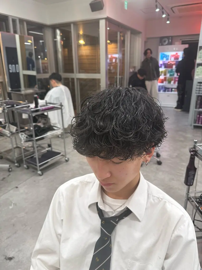 パーマ メンズ カット パーマ ヘアセット パーマ支持率No.1 ❤️🔥安成弾のヘアスタイル