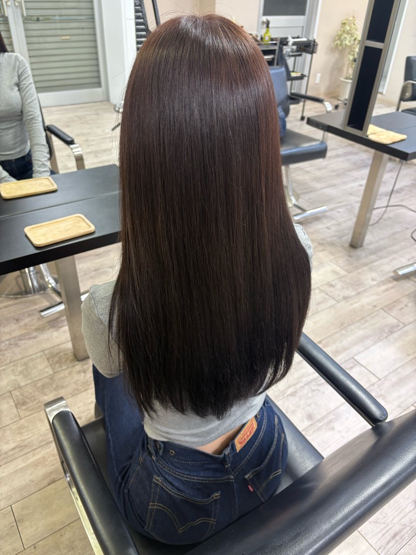ロング カラー ブラウンカラー マロンブラウン ヘアカラー TIDEHIAR SHUSUKEのヘアスタイル