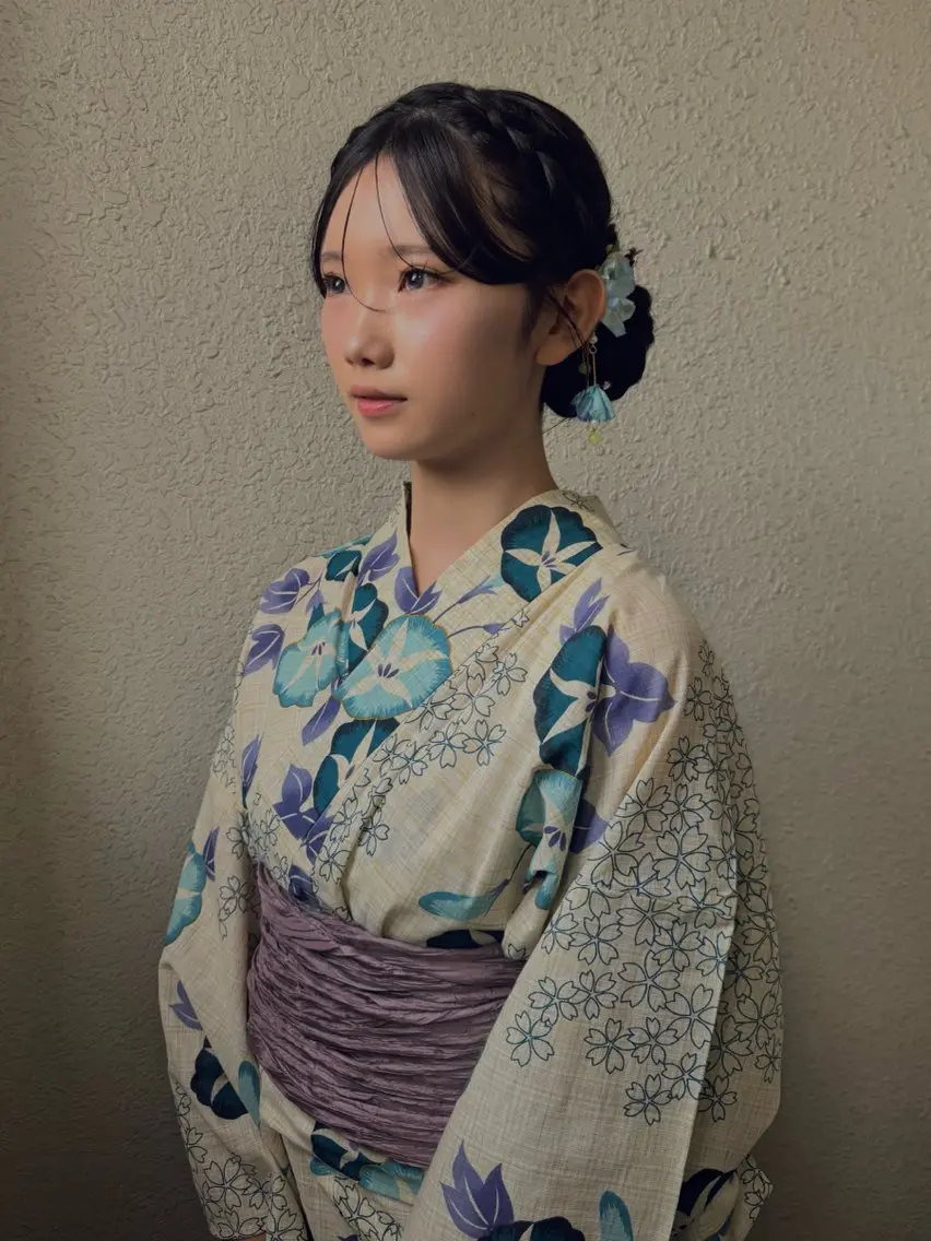 ヘアアレンジ 浴衣 伊藤恵|髪と顔 ヘアメイク|薬院のヘアスタイル