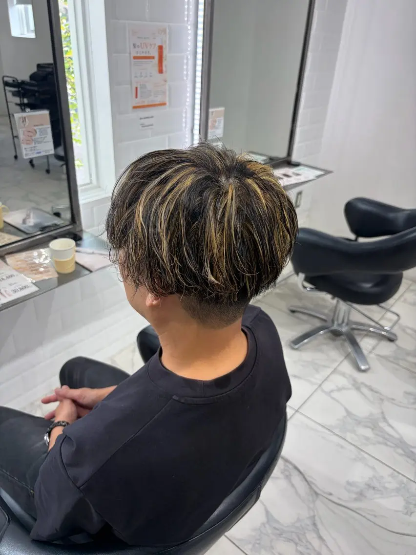 メンズ メンズハイライト カット ヘアカラー トリートメント 🫧透明感カラー 🫧Aoiのヘアスタイル