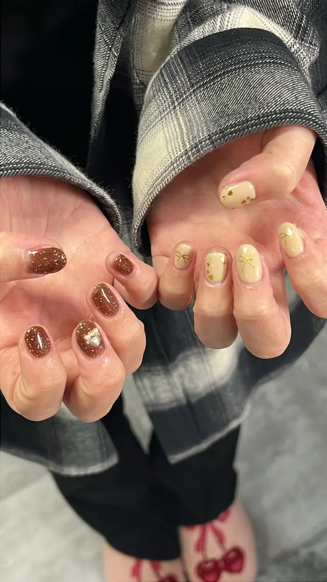 ネイル バレンタイン ハンドネイル NailByua 武蔵新城徒歩4分のネイルデザイン
