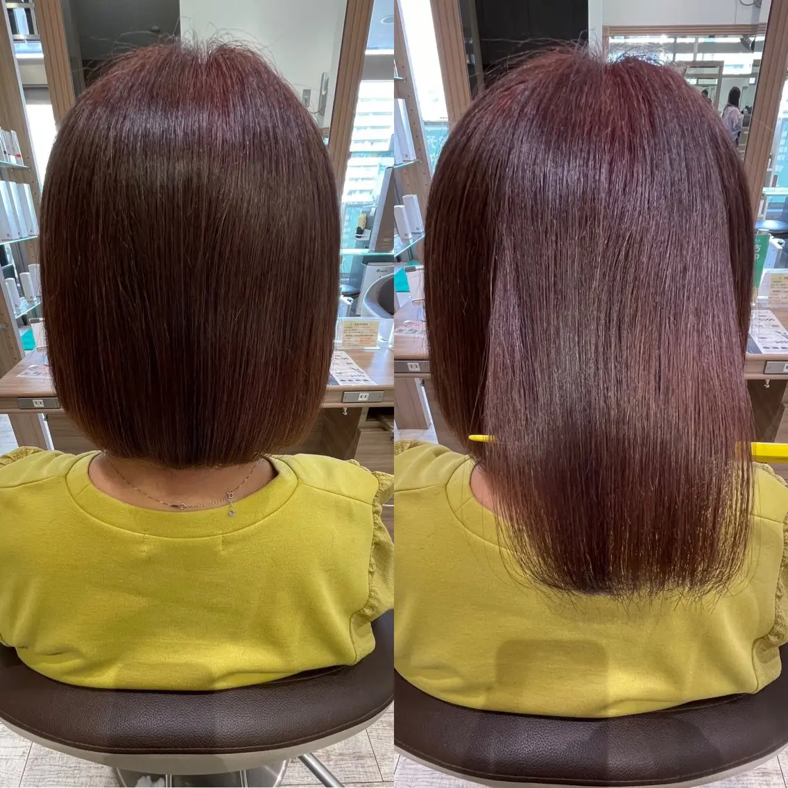 ミディアム カラー ブラウンカラー ピンクカラー ピンクブラウン 髪質改善 トリートメント 加藤 未歩のヘアスタイル